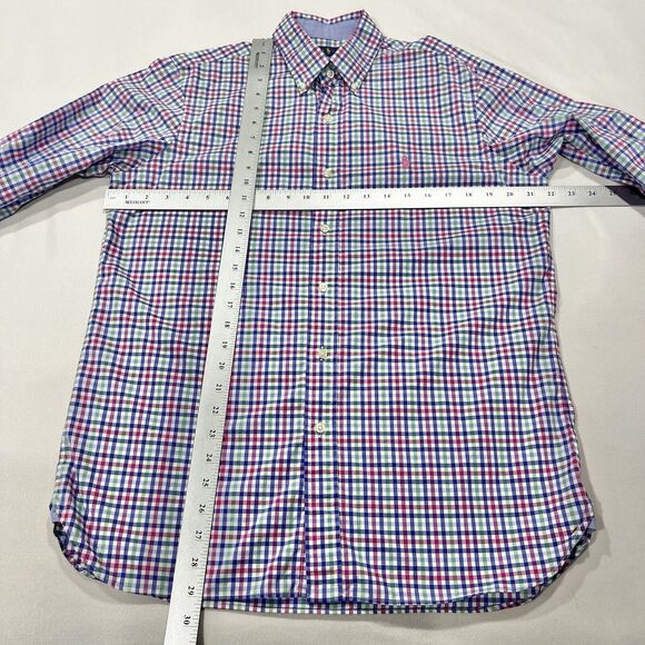 Ralph Lauren Men Multicolor Long Sleeve Plaid Button Down Pink Pony Size Medium - Picture 7 of 9